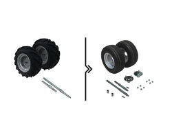 Zallys Meerprijs verstevigde assen + gazon wielen